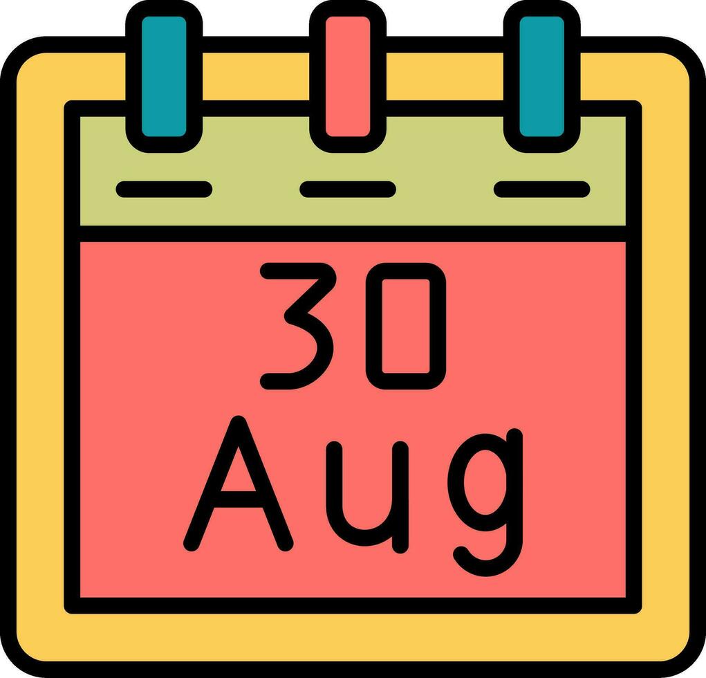 August 30 Vector Icon