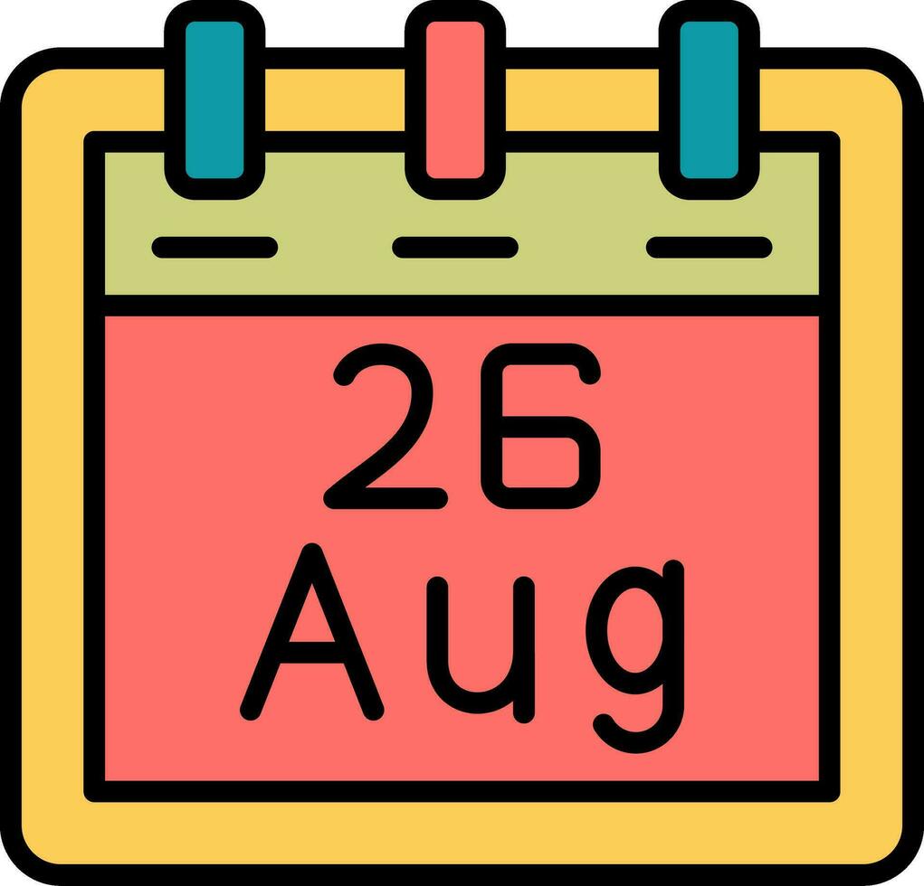 August 26 Vector Icon