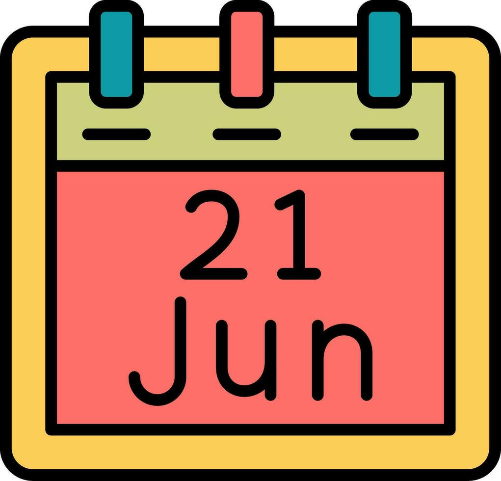 June 21 Vector Icon