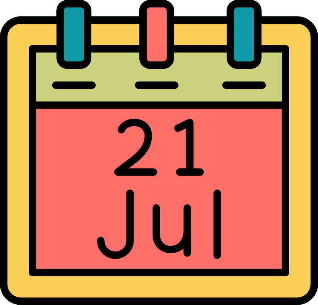 July 21 Vector Icon