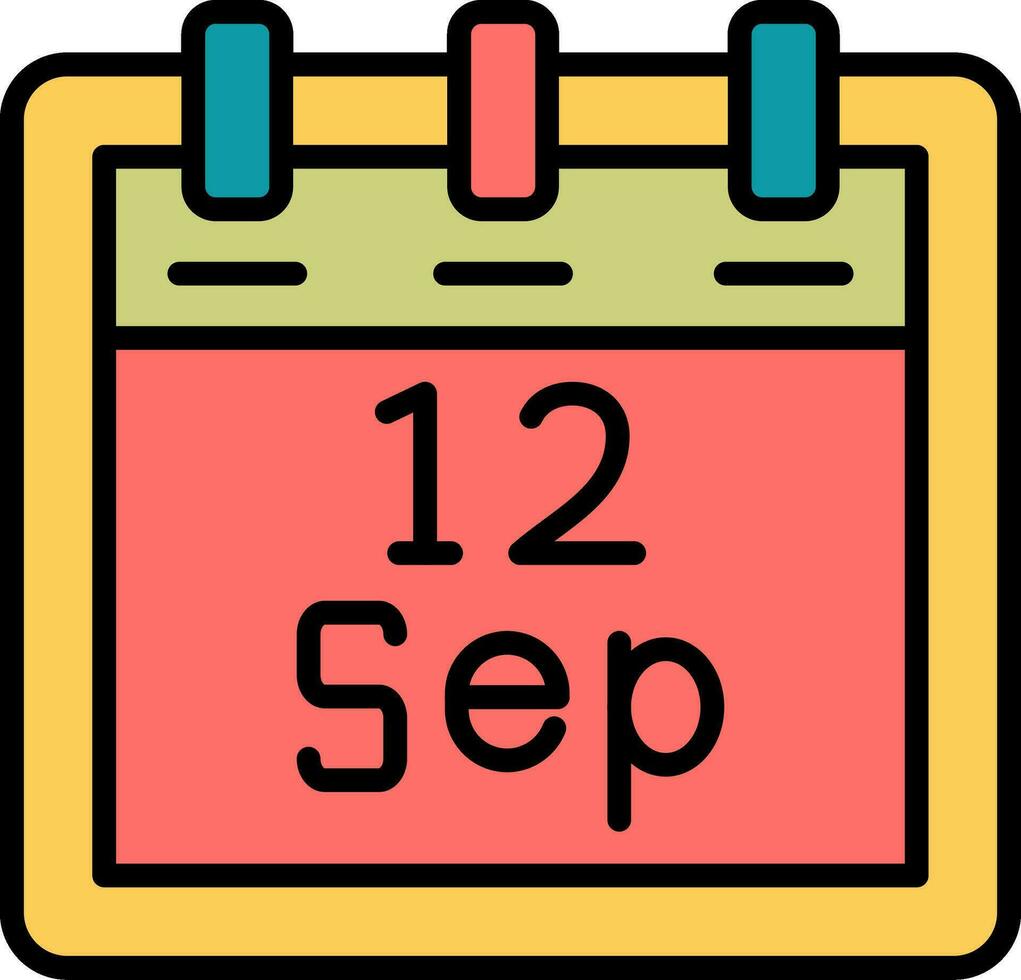 September 12 Vector Icon