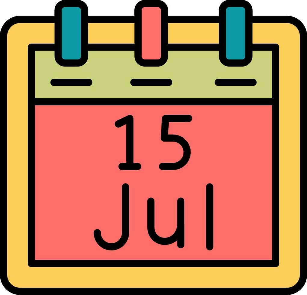 July 15 Vector Icon