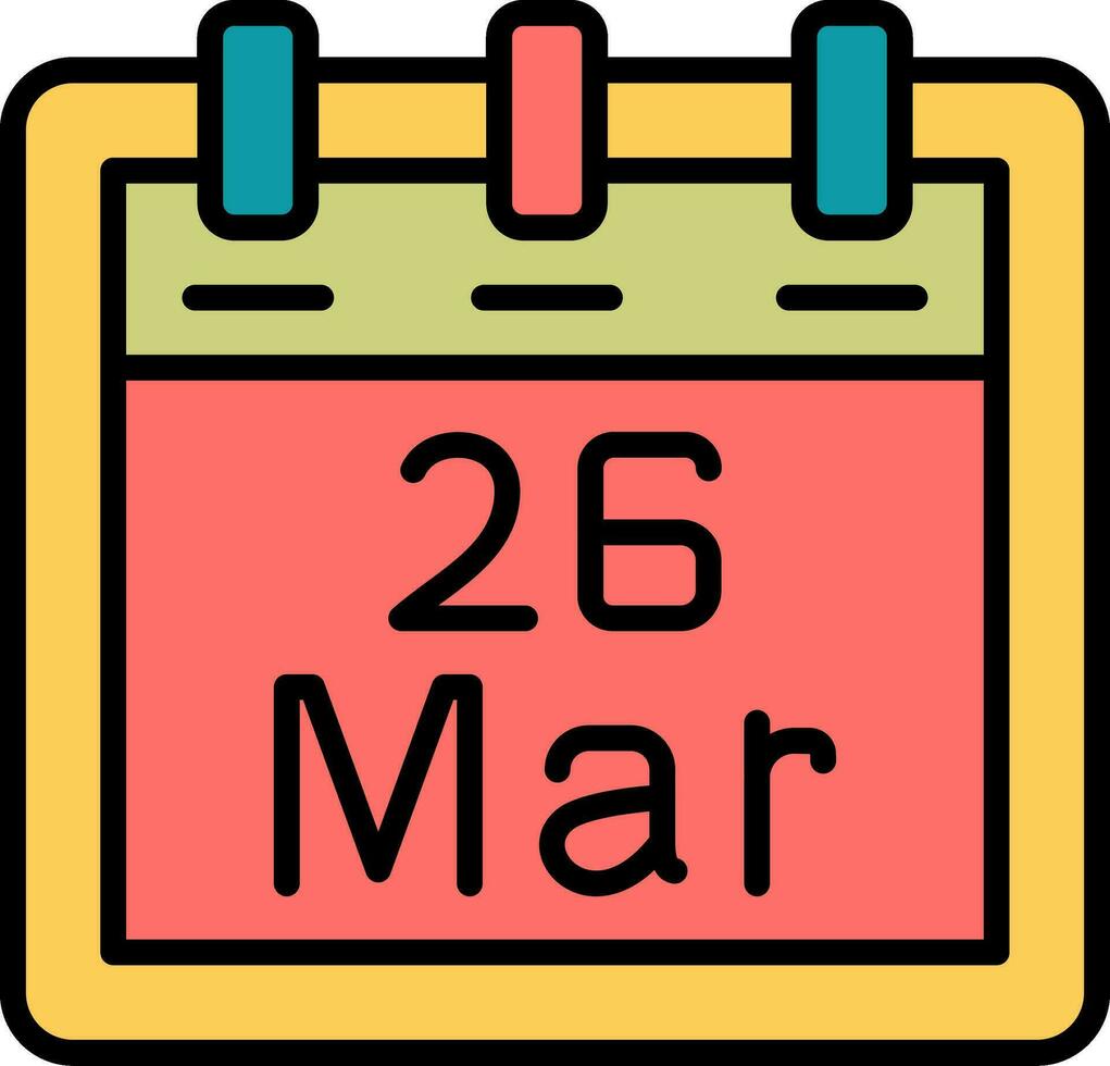 March 26 Vector Icon