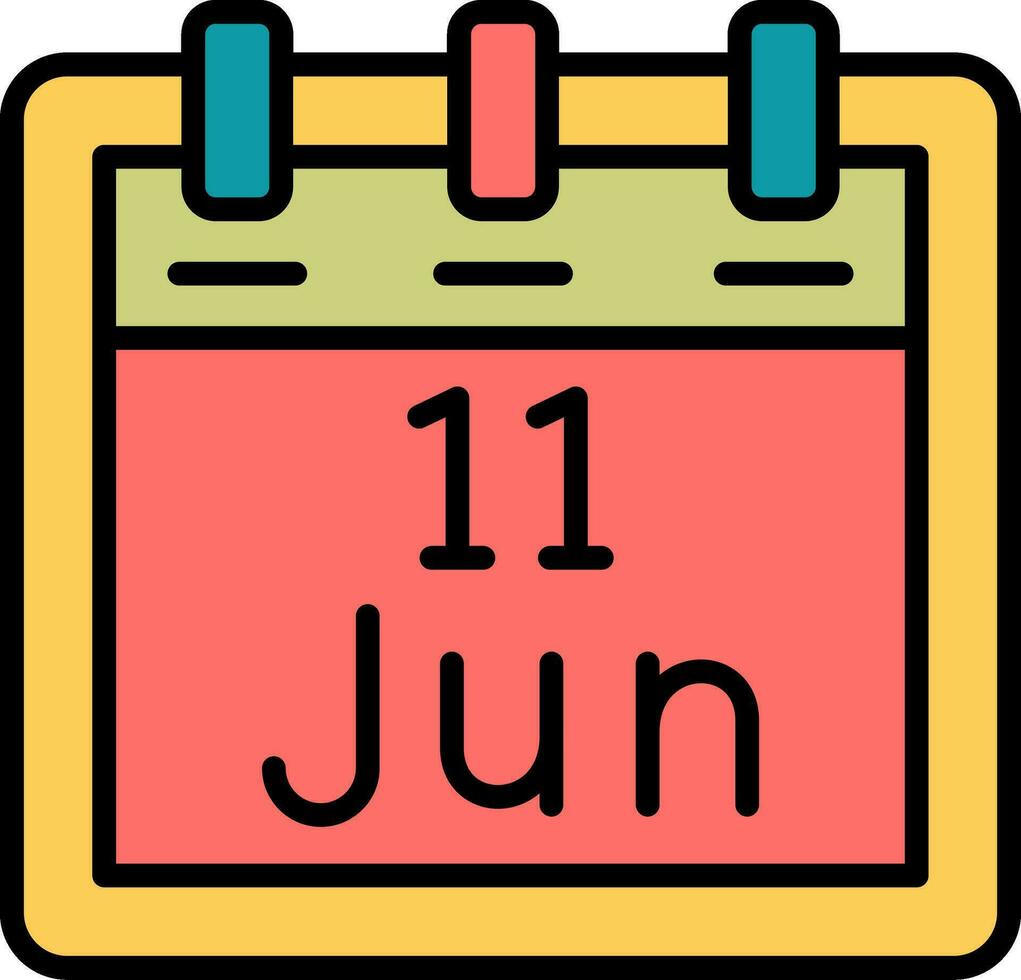 June 11 Vector Icon