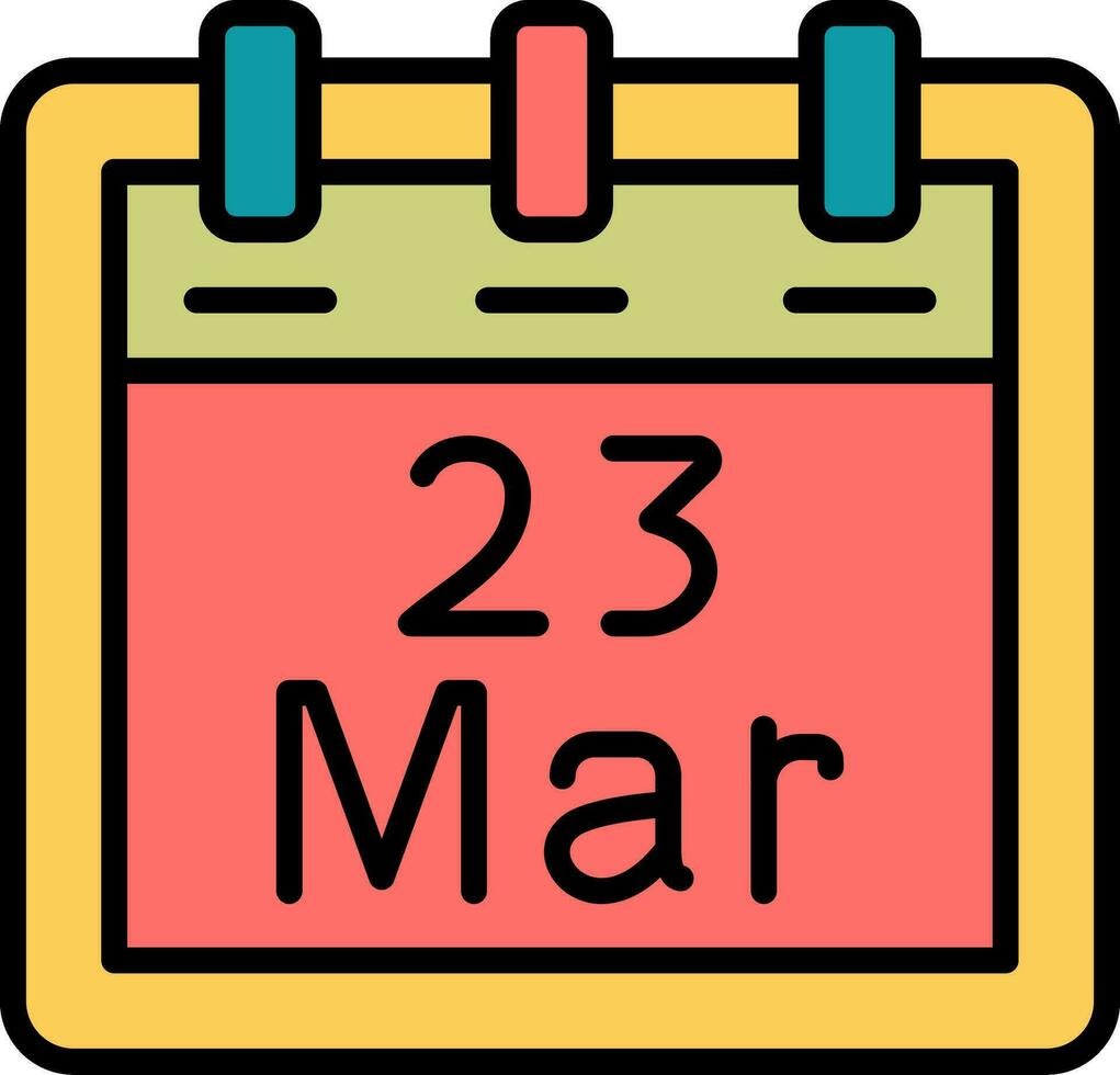 March 23 Vector Icon