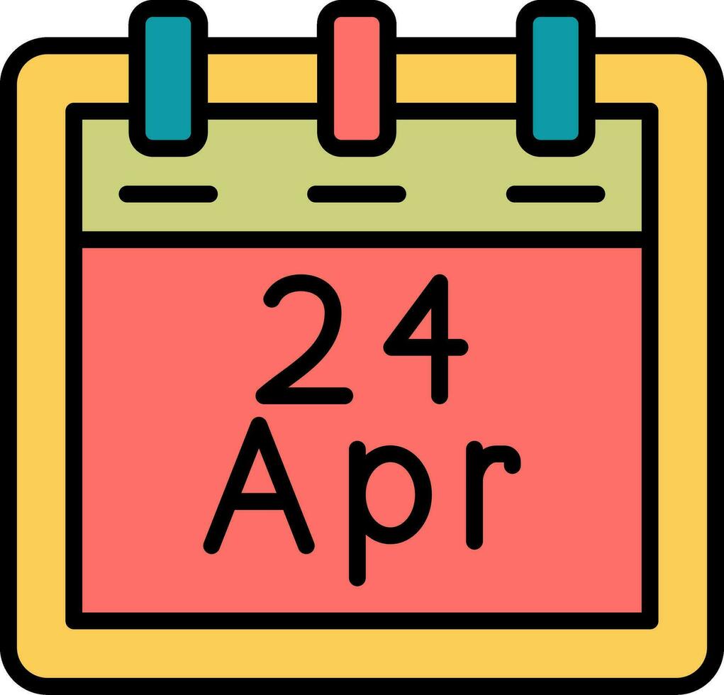 April 24 Vector Icon