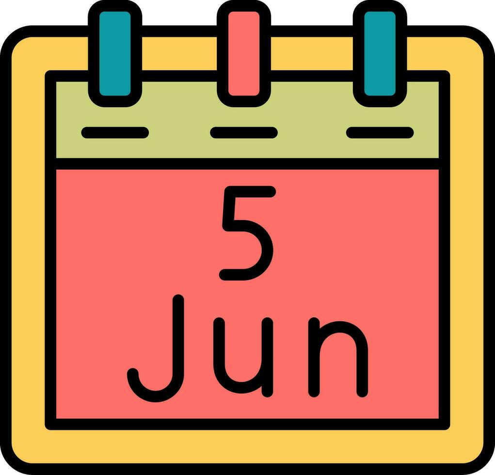 June 5 Vector Icon