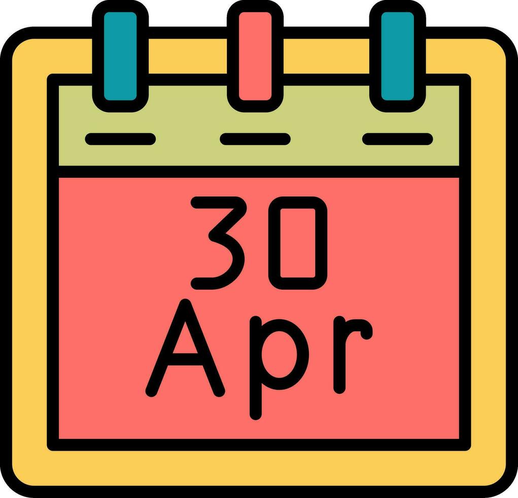 April 30 Vector Icon