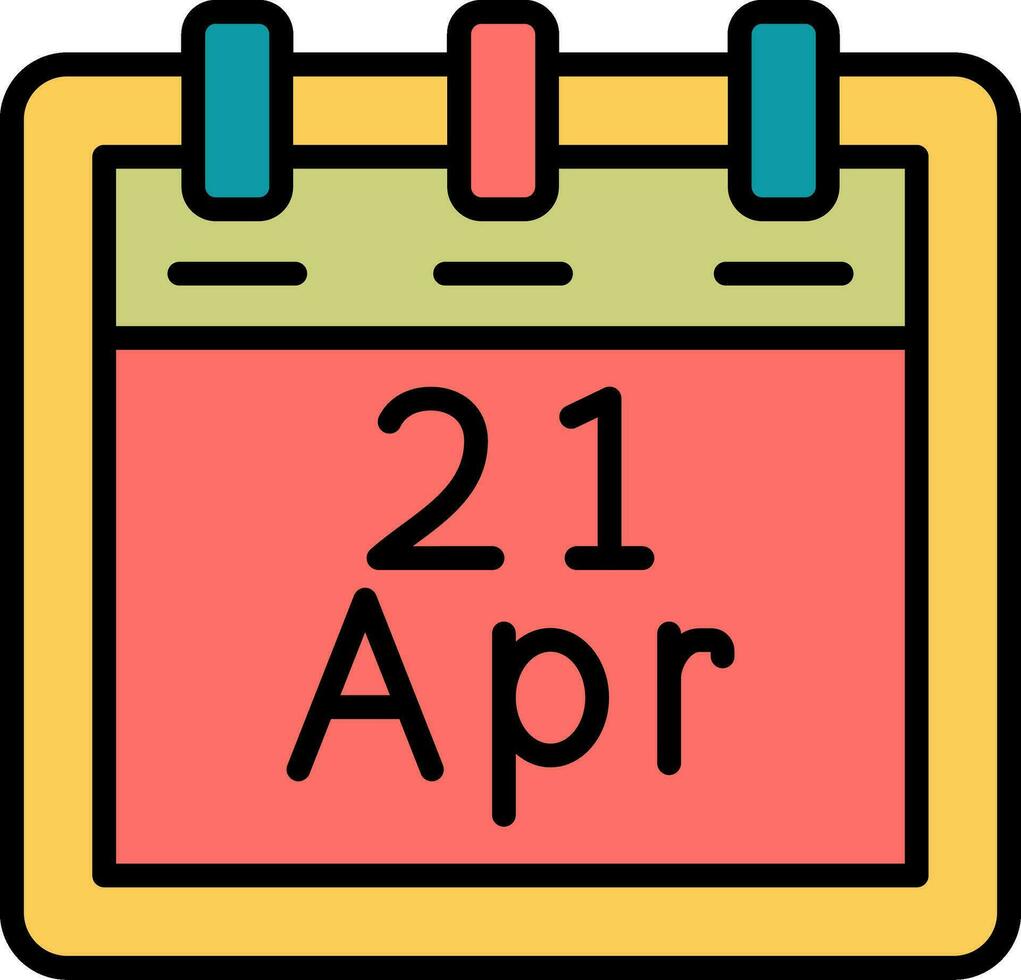 April  21 Vector Icon
