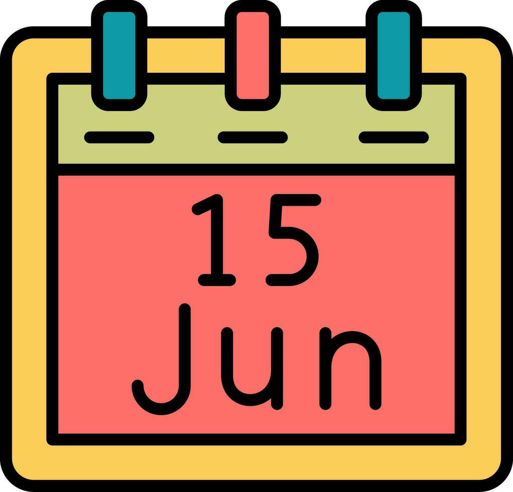 June 15 Vector Icon