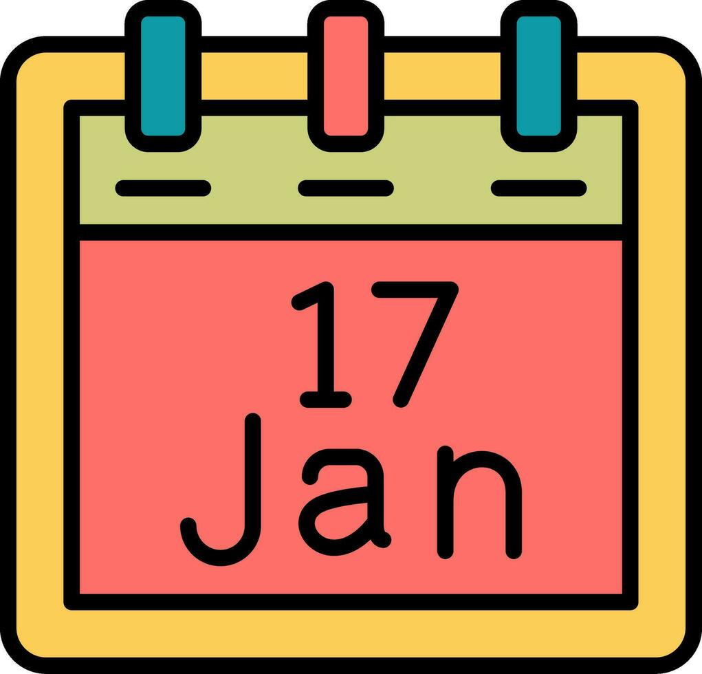 January 17 Vector Icon