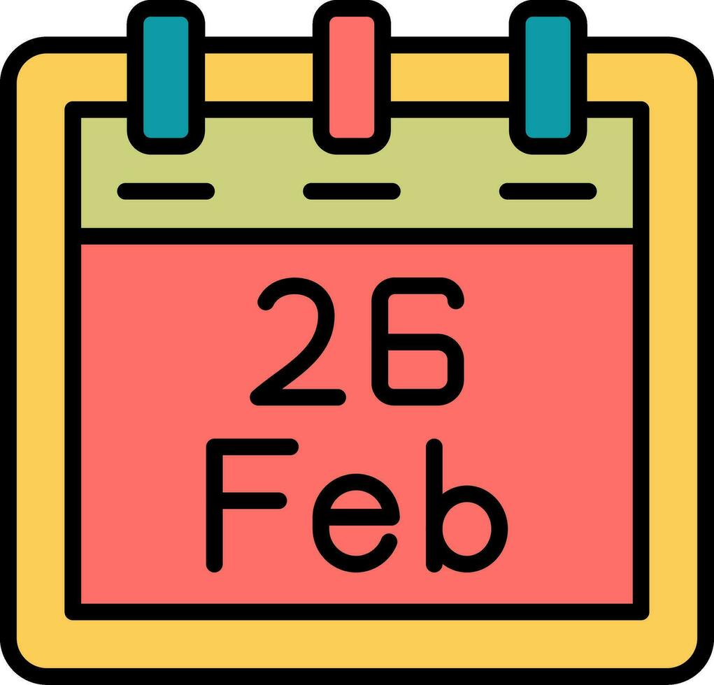 February 26 Vector Icon