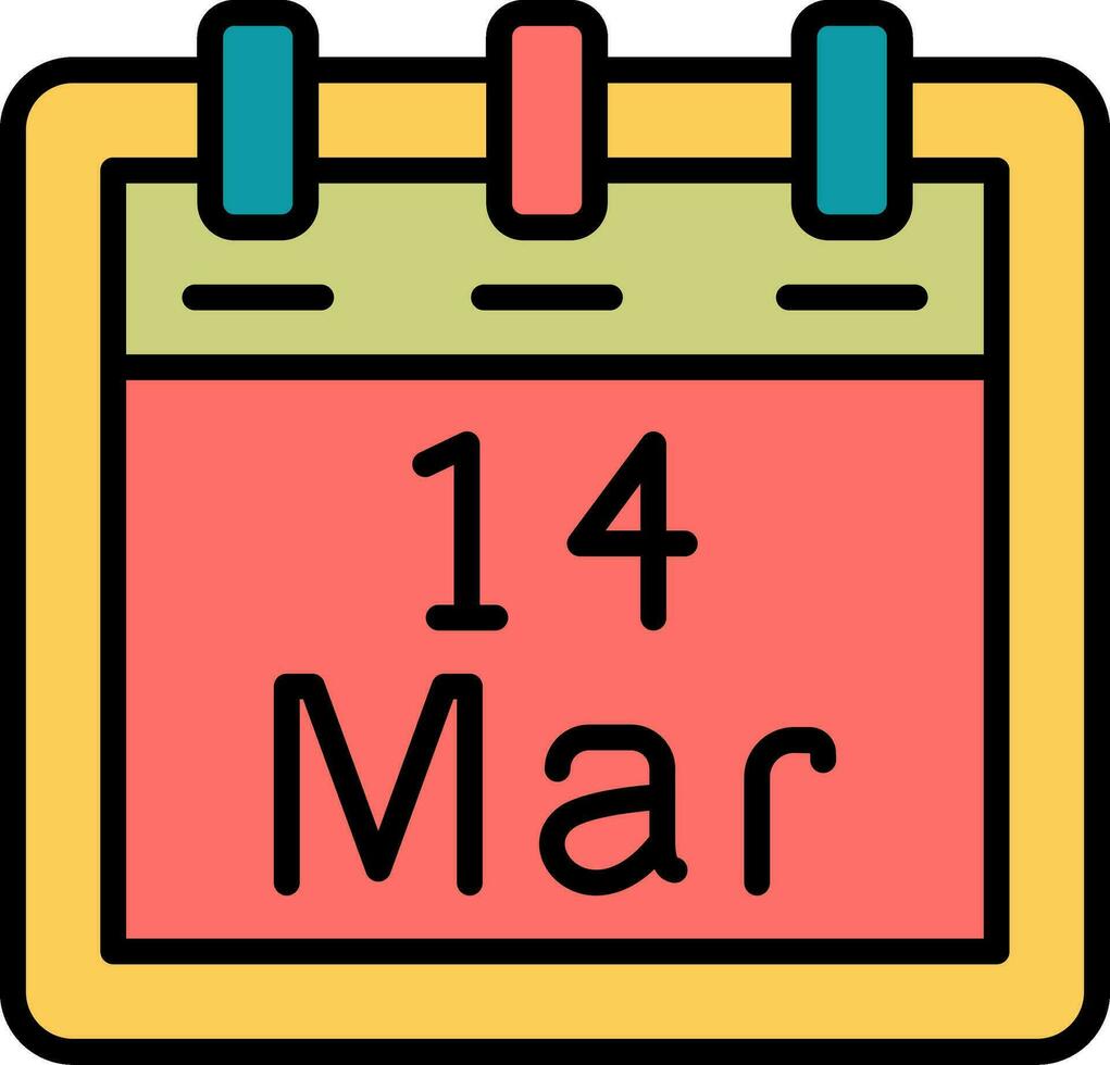 March 14 Vector Icon