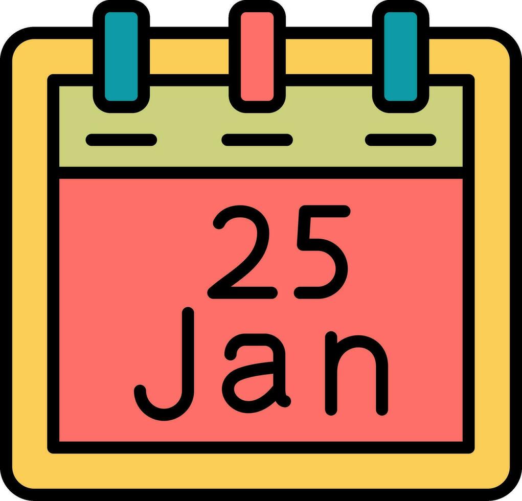 January 25 Vector Icon