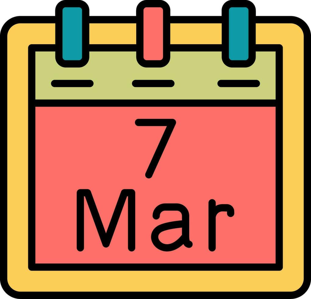 March 7 Vector Icon