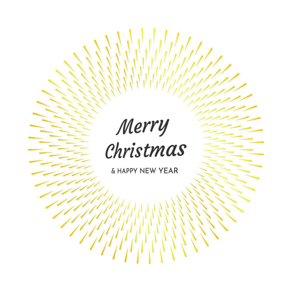 Gold firework with New Year inscription vector