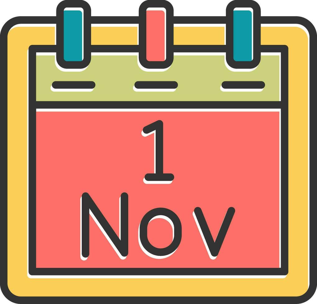 November 1 Vector Icon