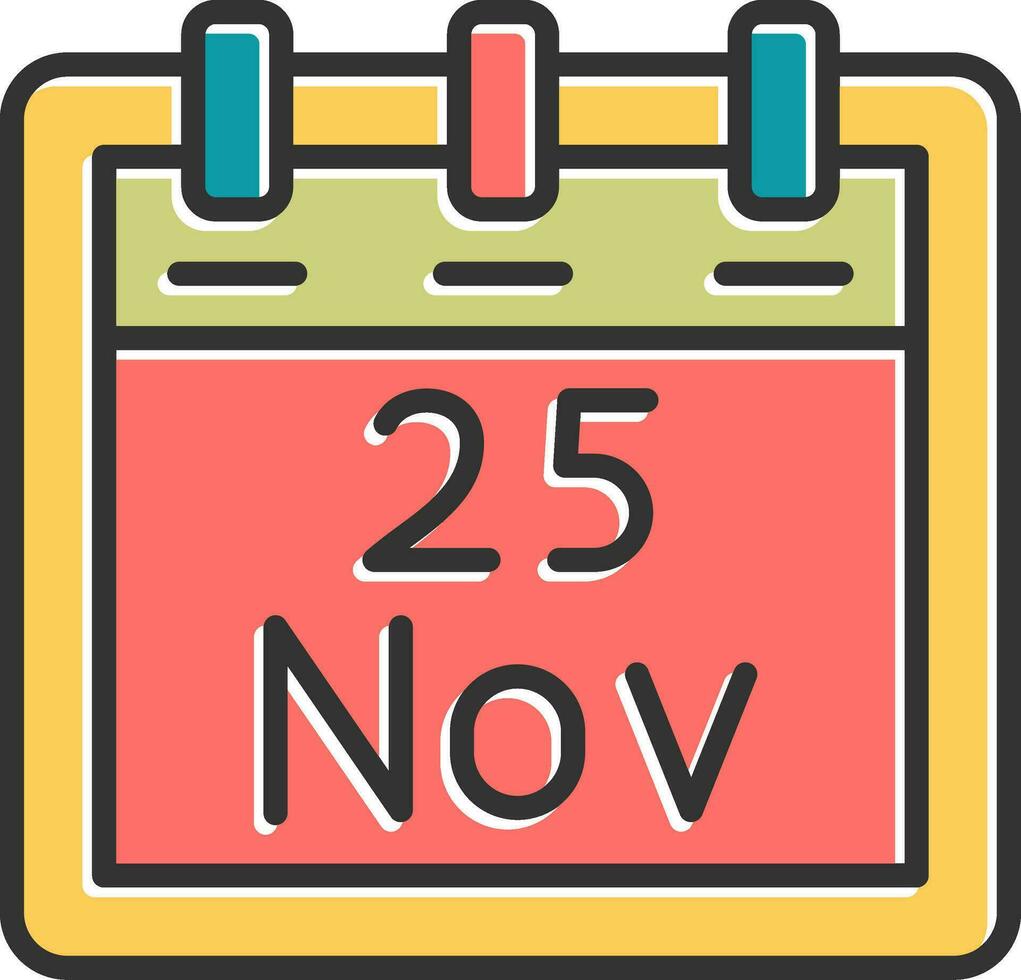 November 25 Vector Icon