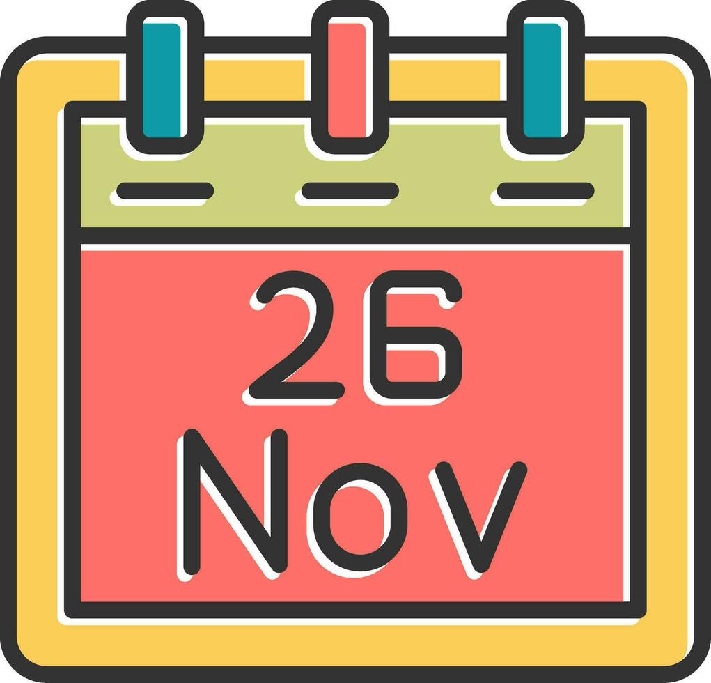 November 26 Vector Icon
