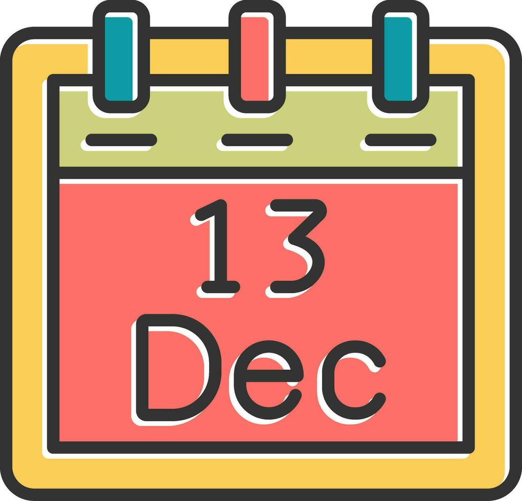 December 13 Vector Icon