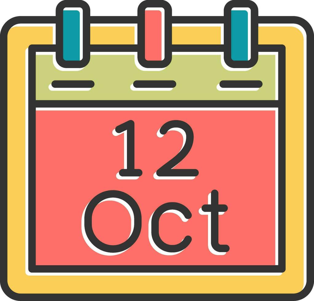 October 12 Vector Icon