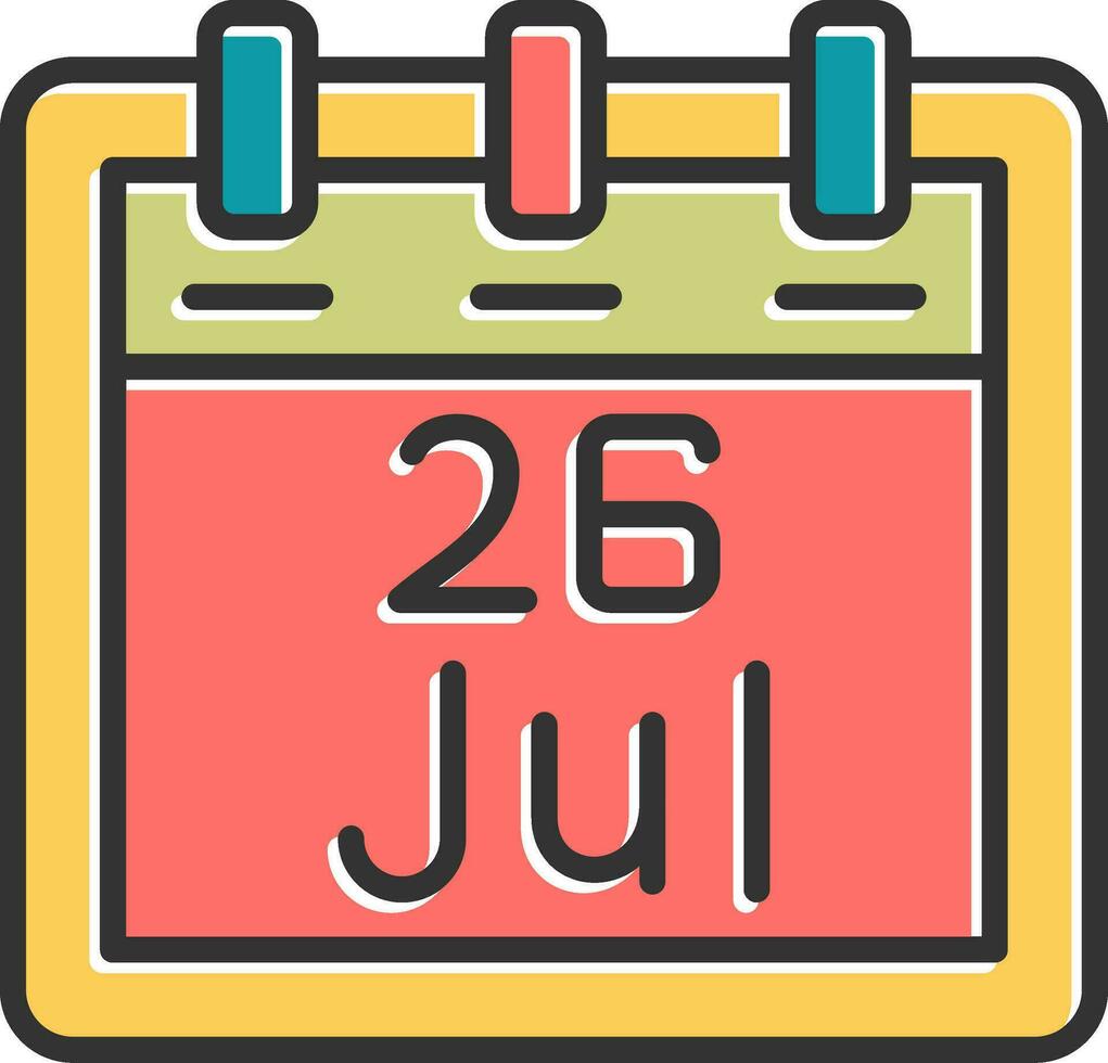July 26 Vector Icon