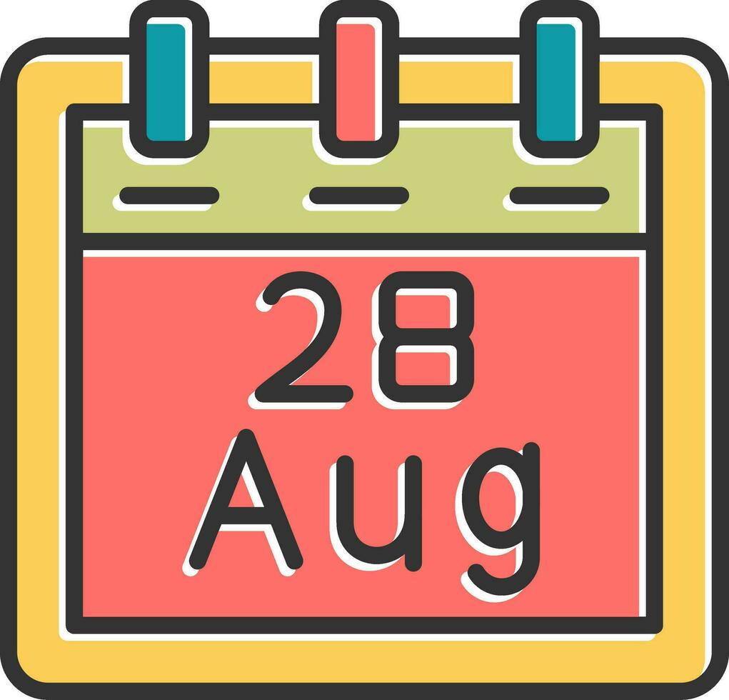 August 28 Vector Icon