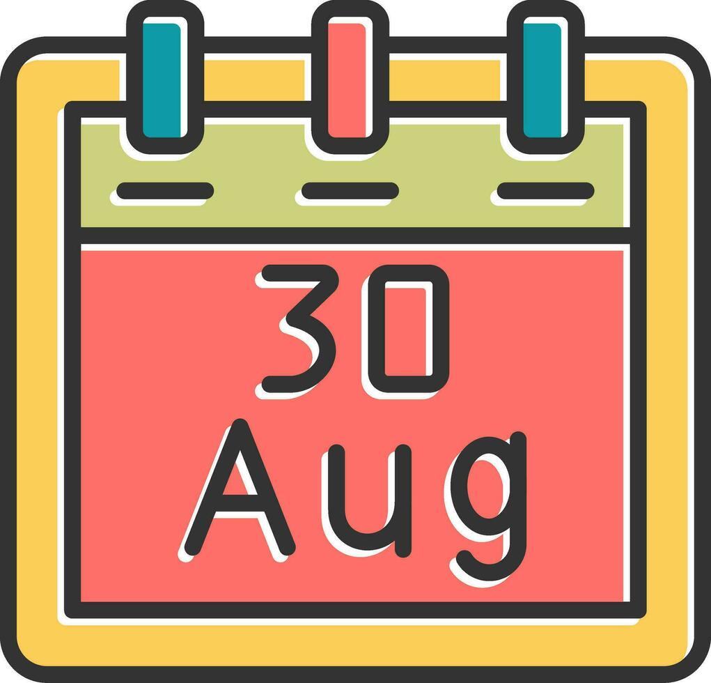 August 30 Vector Icon