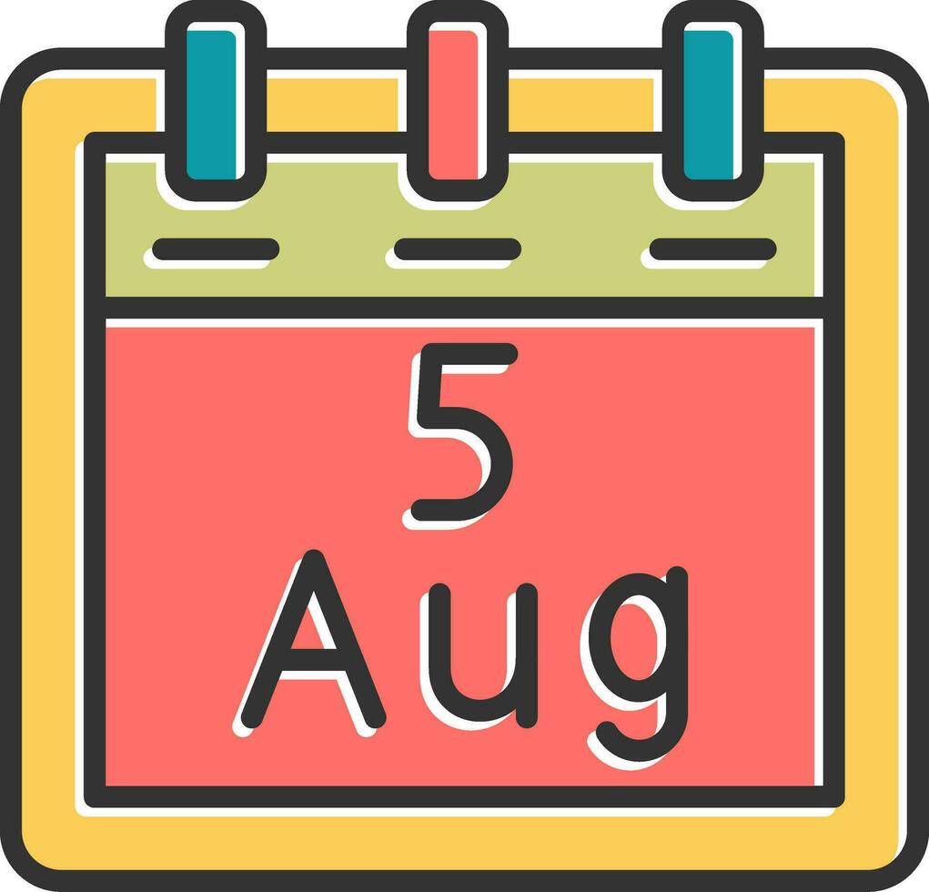 August 5 Vector Icon