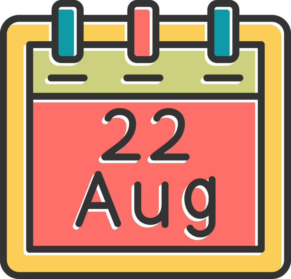 August 22 Vector Icon