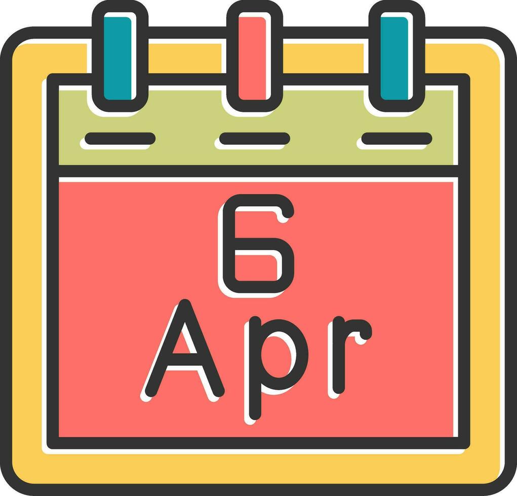 April 6 Vector Icon