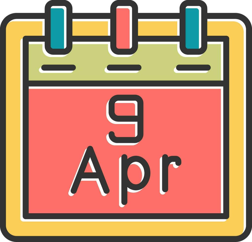 April 9 Vector Icon