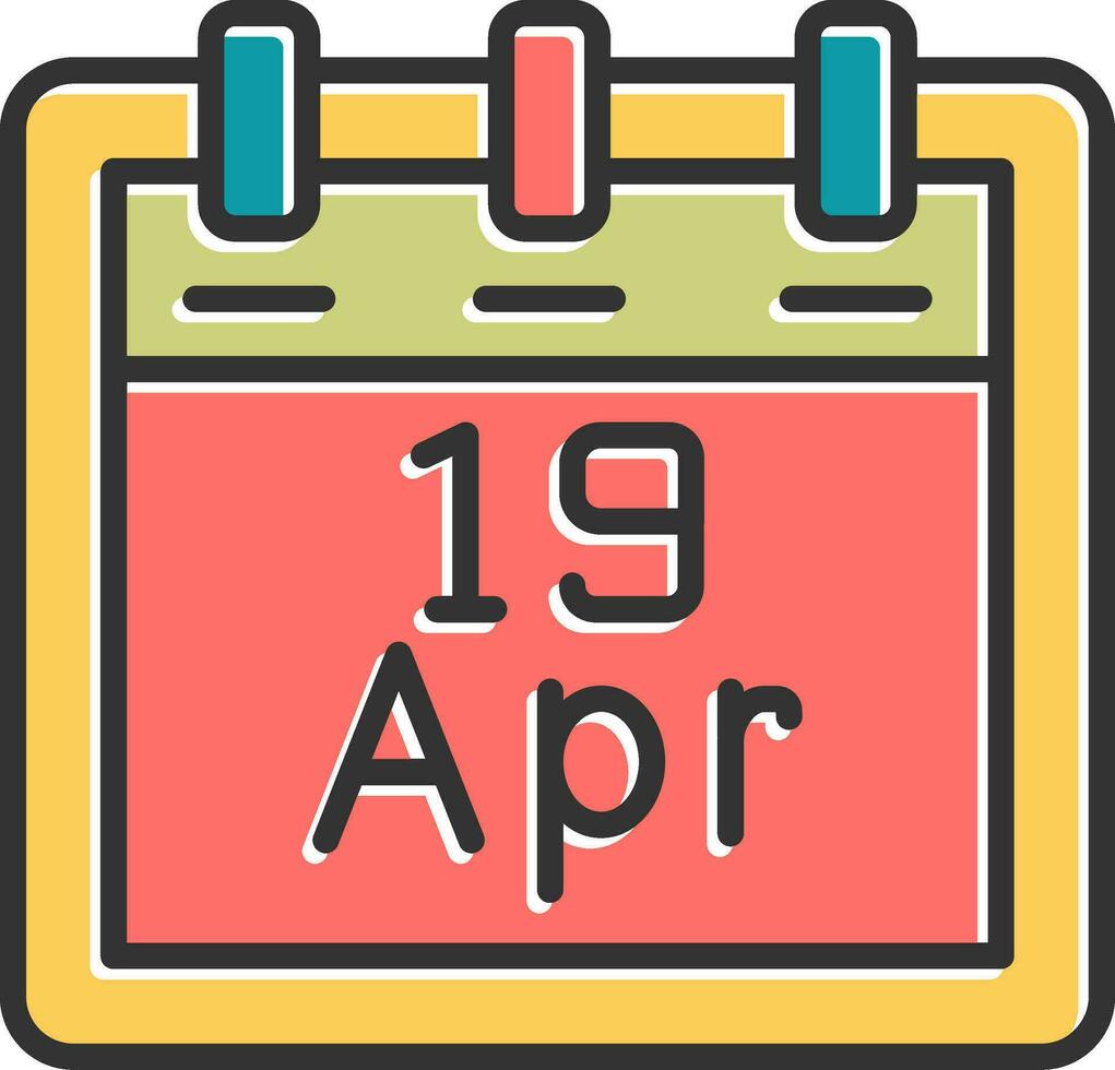 April 19 Vector Icon