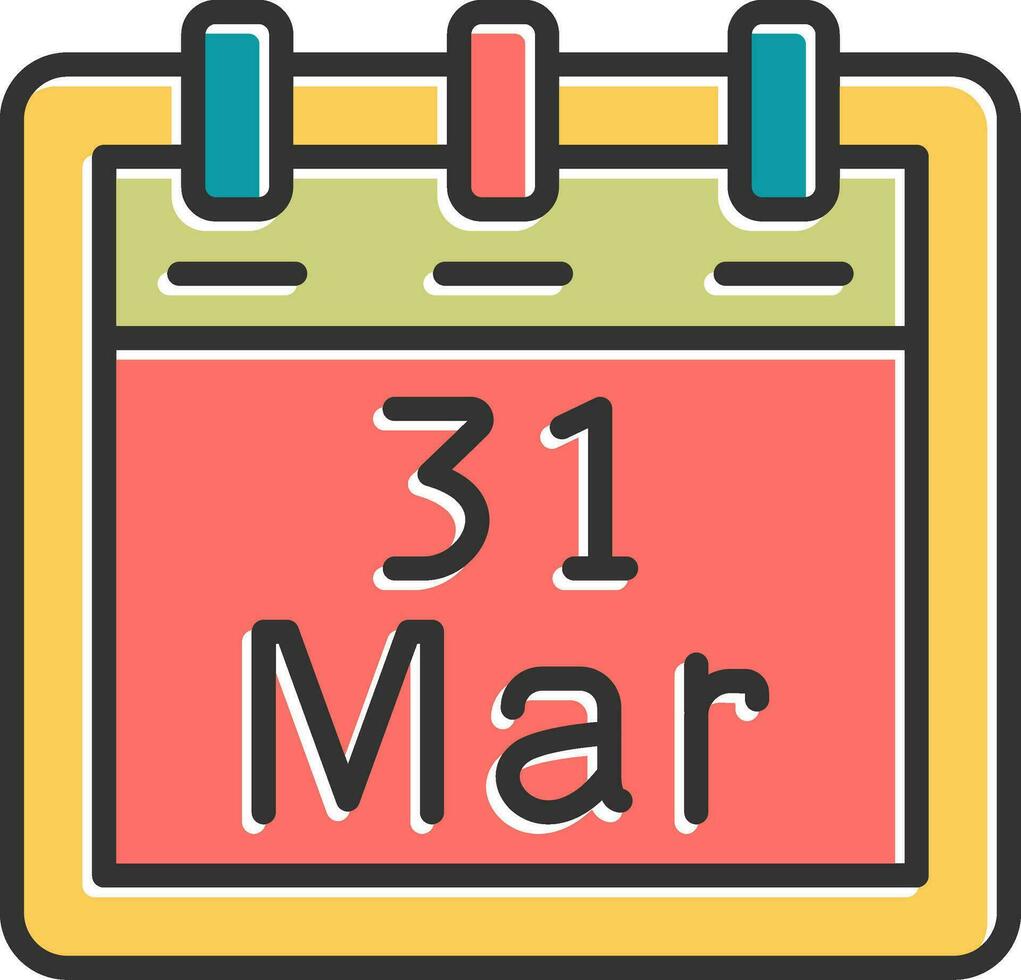 March 31 Vector Icon