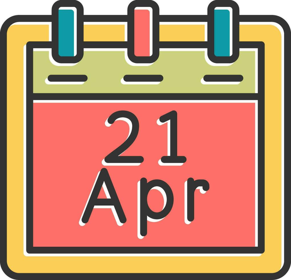 April  21 Vector Icon