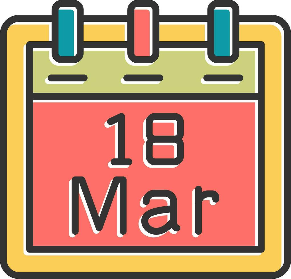 March 18 Vector Icon