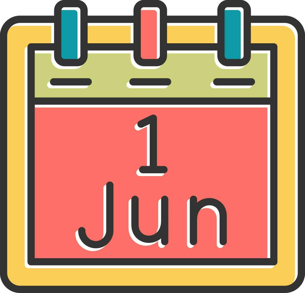 June 1 Vector Icon