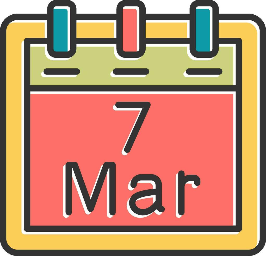 March 7 Vector Icon