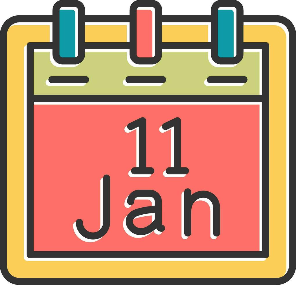 January 11 Vector Icon