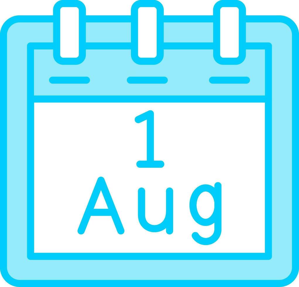 August 1 Vector Icon