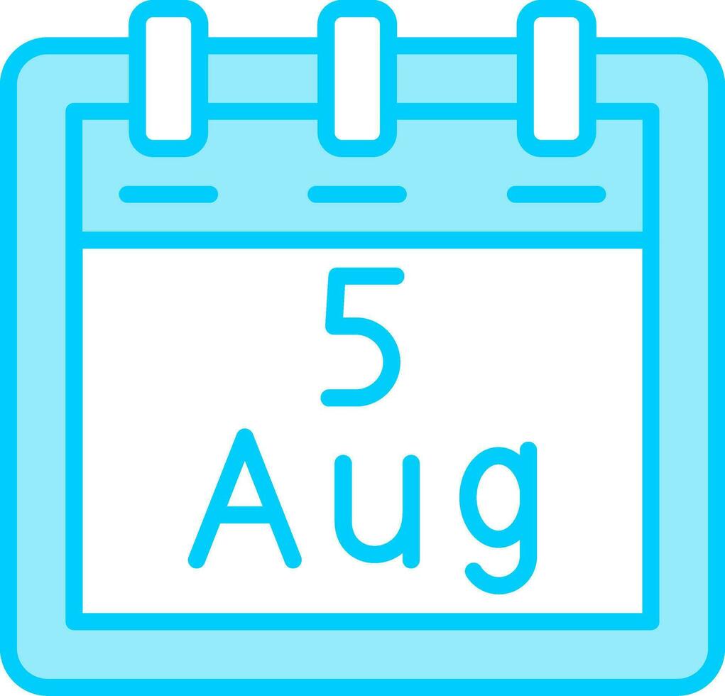 August 5 Vector Icon