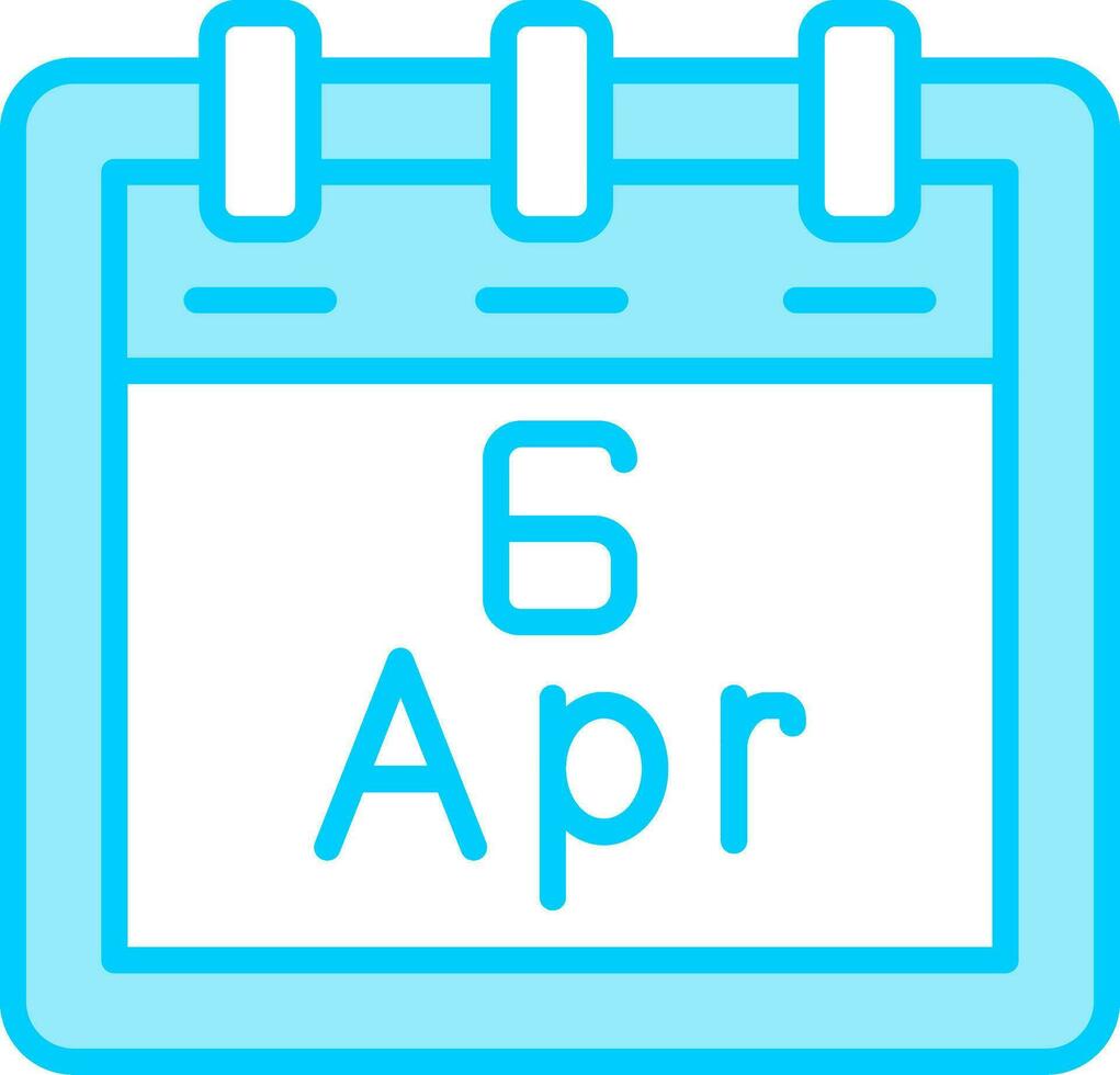 April 6 Vector Icon