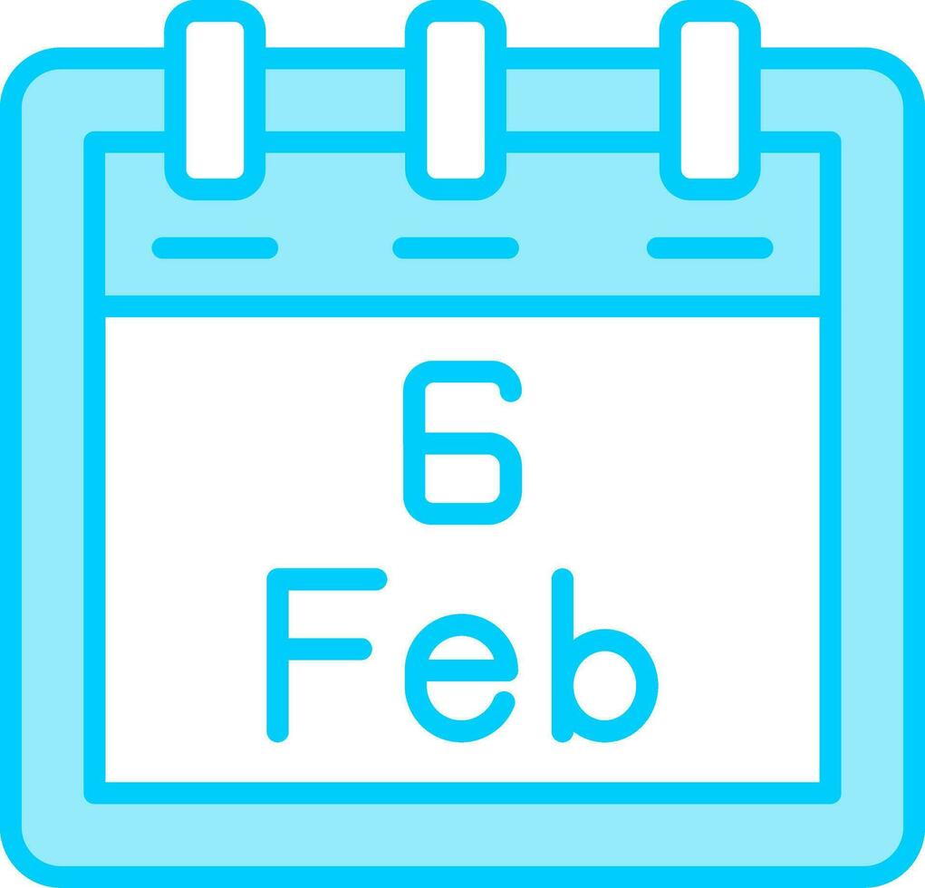 February 6 Vector Icon