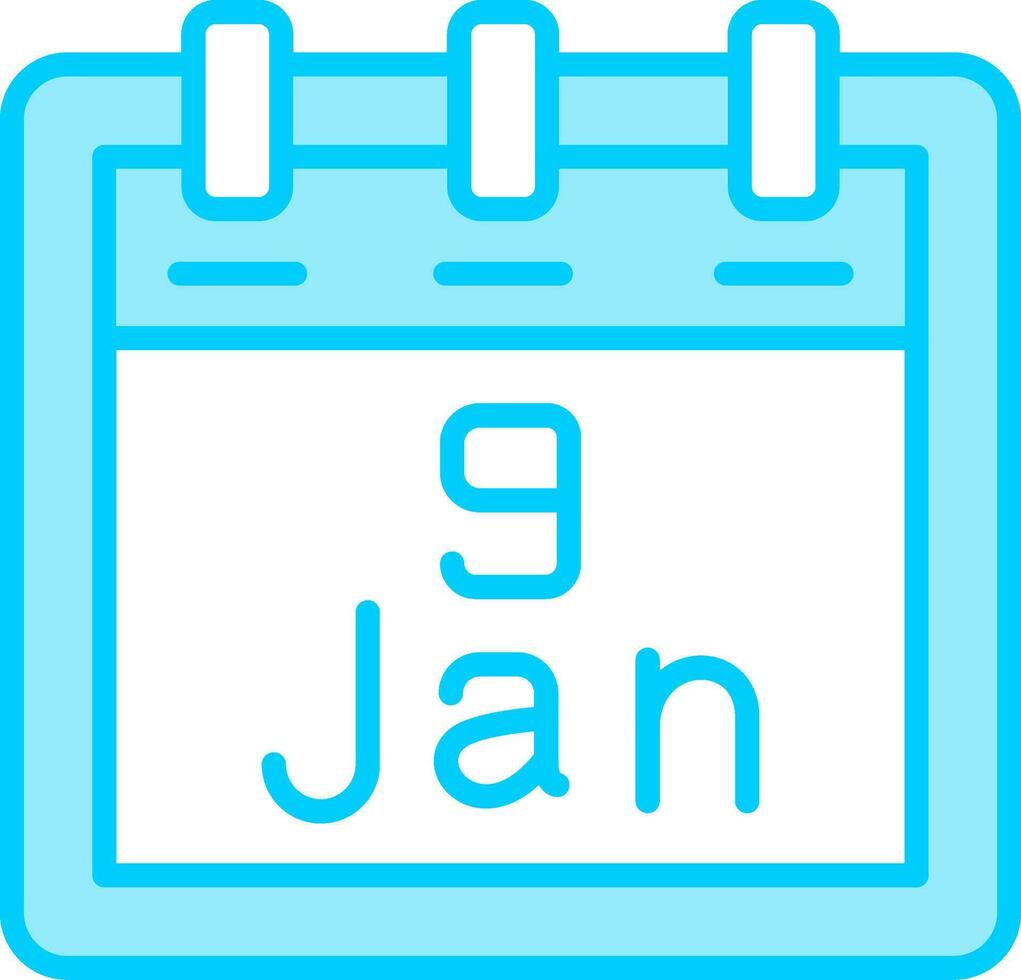 January 9 Vector Icon