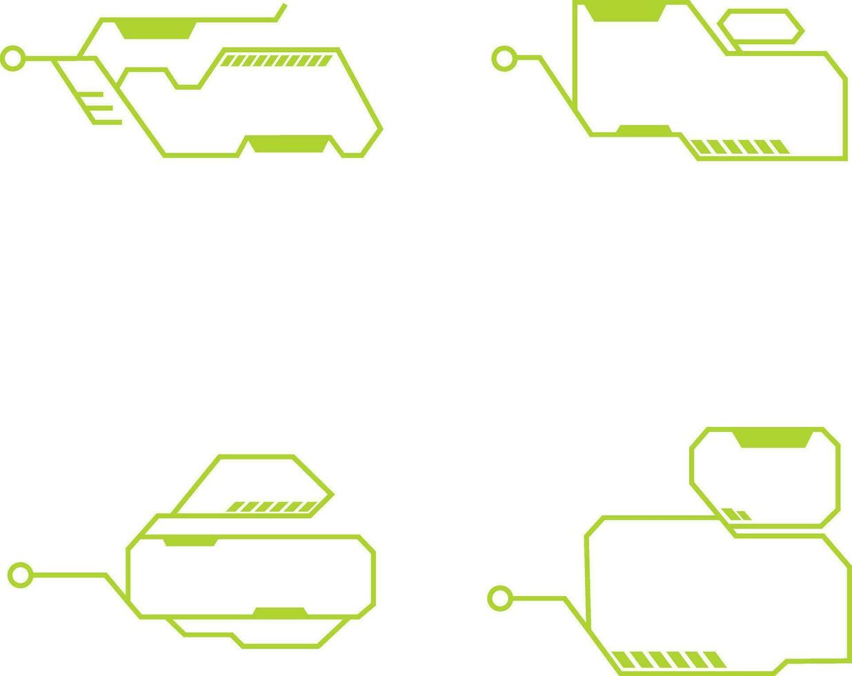 HUD Callout Title Frame For Digital Technology. Vector Illustration.