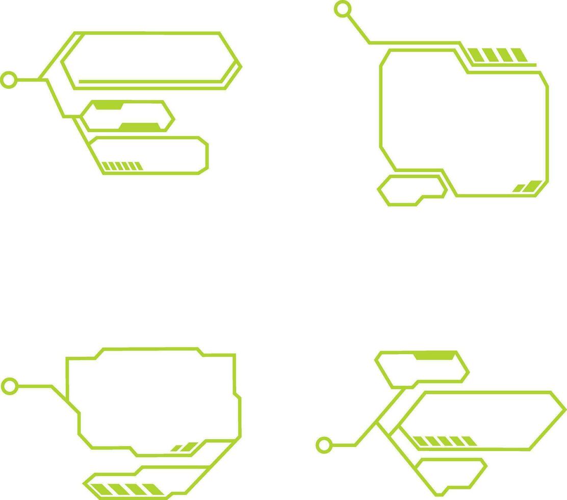 HUD Callout Title Frame For Digital Technology. Vector Illustration.