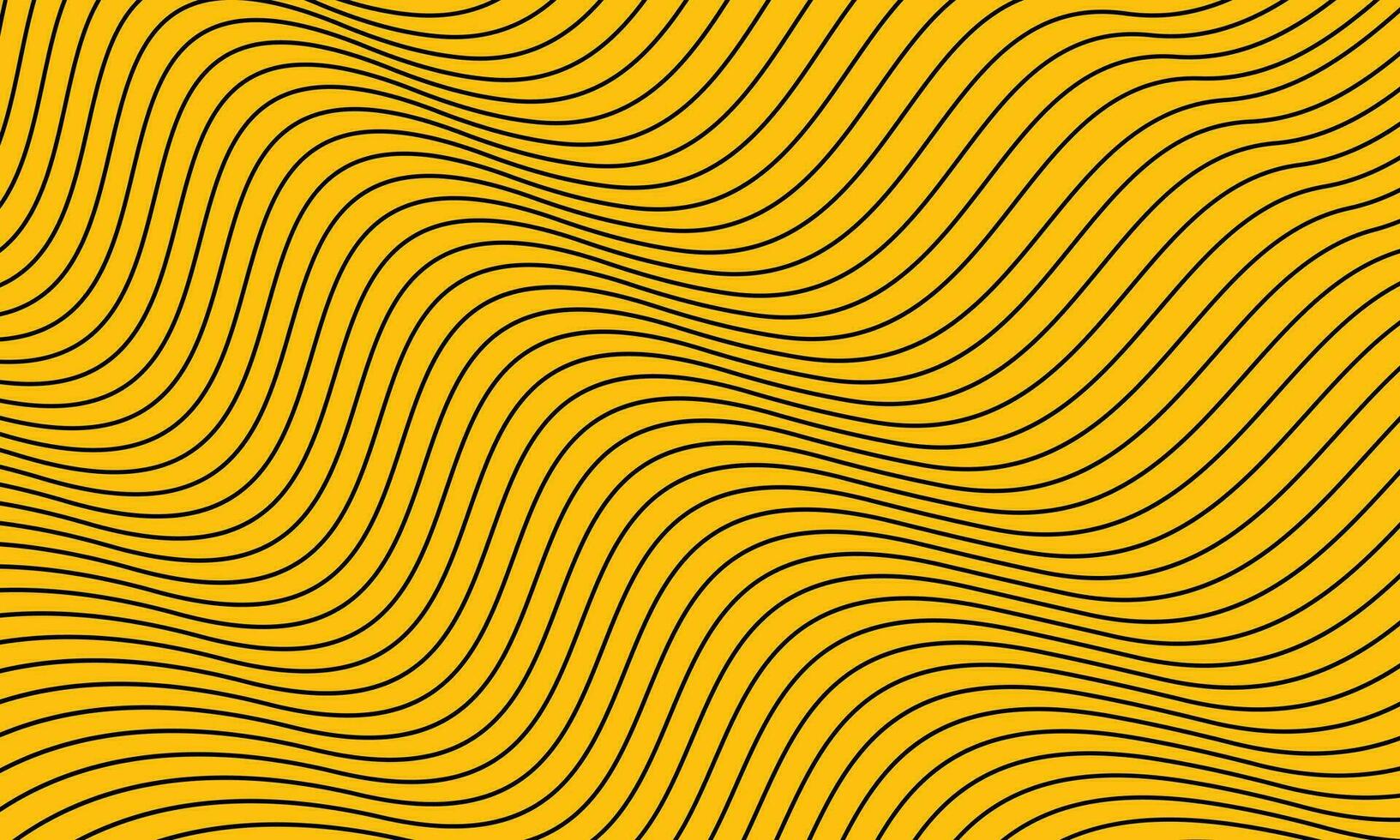Wavy line pattern on yellow background. Dynamic stripes flow design for poster, banner, magazine, cover, leaflet, pamphlet, brochure, or flyer. vector