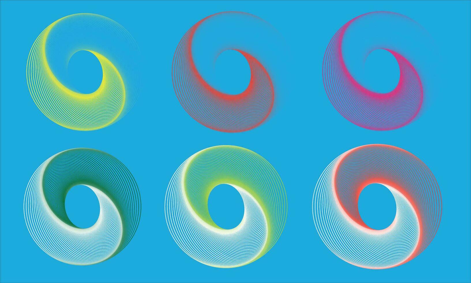 vistoso circulo espiral resumen arco iris puntos antecedentes. circulo vector antecedentes ilustración