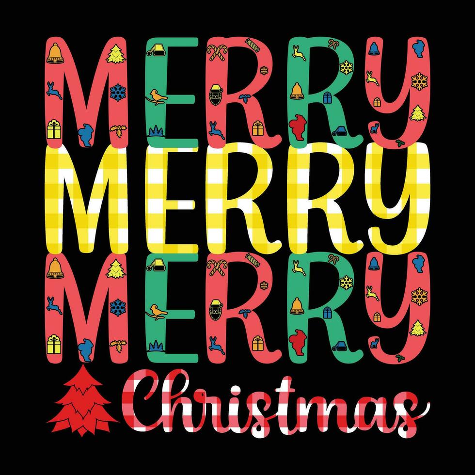 Merry Merry Merry  Christmas vector