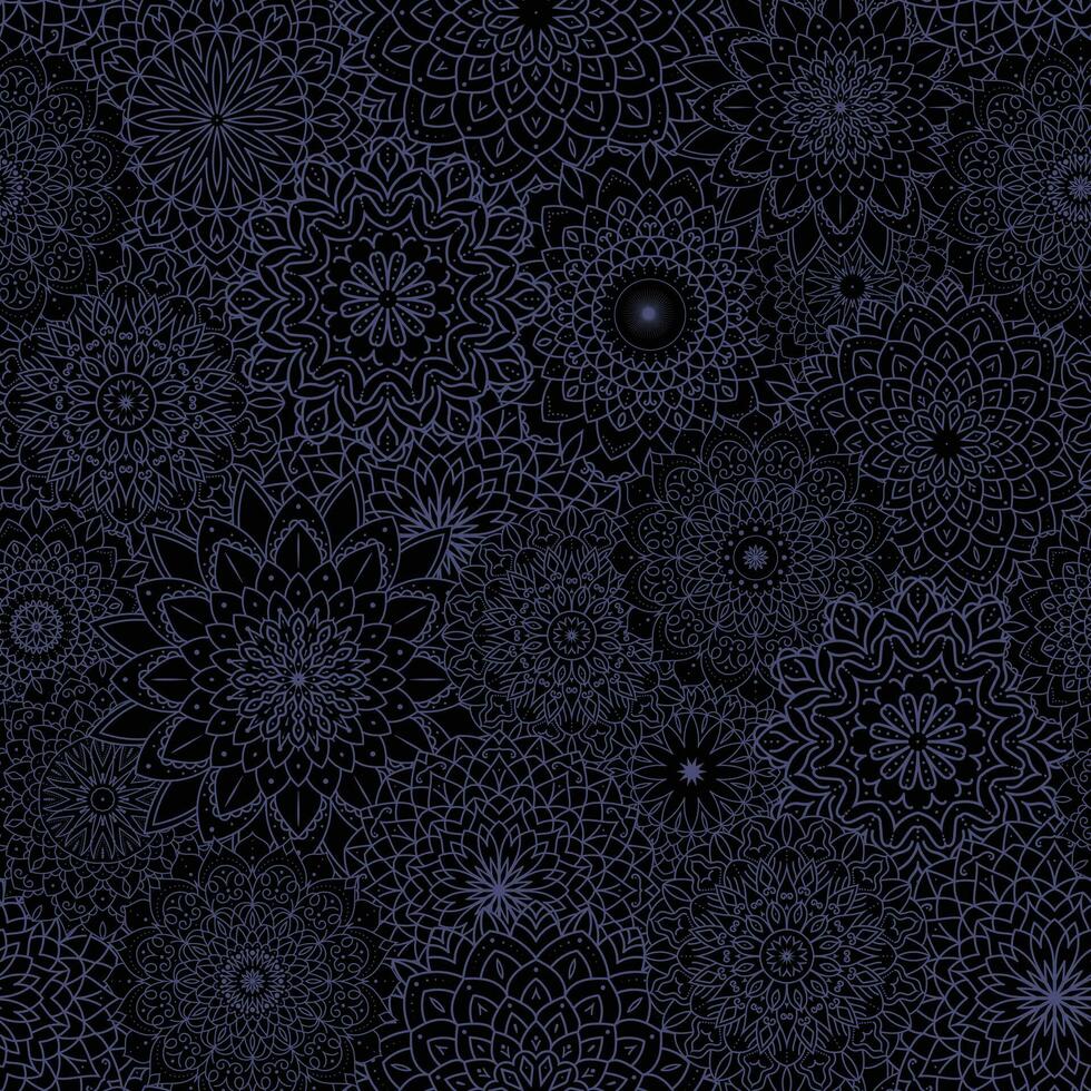 Seamless pattern with mandalas. Islam, Arabic, Indian, ottoman motifs. Oriental endless background for wallpaper, wrapping paper, textile vector